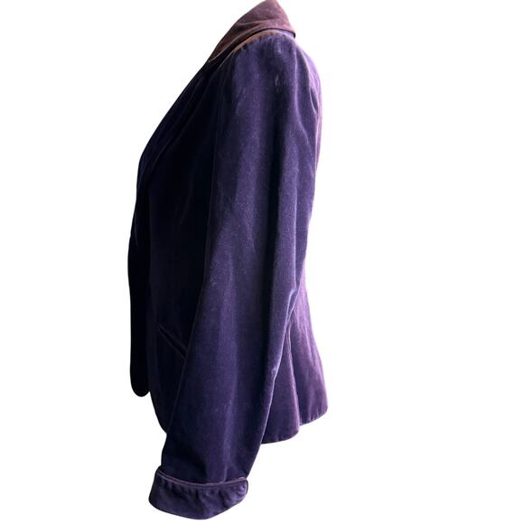 Lilli Ann Adolph Schuman Vintage 70s Purple Velvet Blazer, Tailored, Medium - Picture 4 of 7